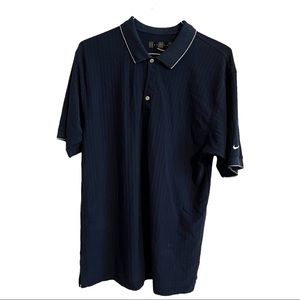 Nike Golf Dri-Fit Navy Short Sleeve Polo Shirt Men’s Size Large.